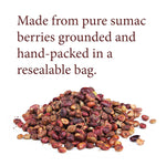 The Spice Way 100% Ground Sumac Spice No Salt GMO Irradiation Sumac Seasoning Powder 4 oz Resealable Bag