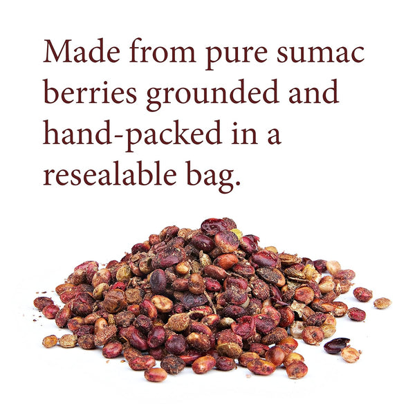 The Spice Way 100% Ground Sumac Spice No Salt GMO Irradiation Sumac Seasoning Powder 4 oz Resealable Bag