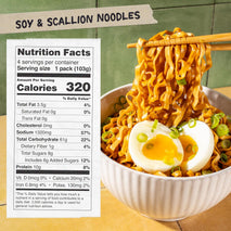 Momofuku Soy & Scallion Ramen Noodles, 4 Pack, Instant Noodles with 10g Protein, Restaurant Quality