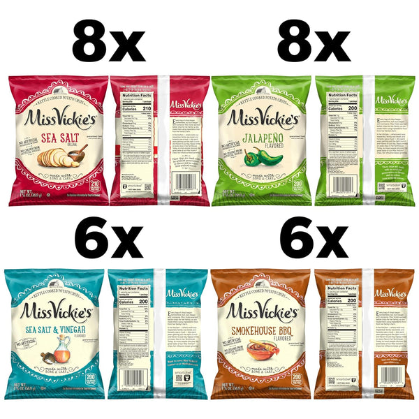 Miss Vickie's Kettle Cooked Potato Chips Variety Pack 28 Count