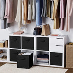 Storage Cubes Pack of 8 Standard Size Cube Storage Bins with Dual Handles