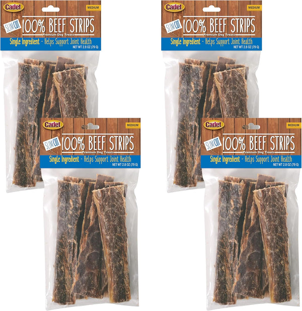 Cadet 100% Beef Strips Dog, Single Ingredient Beef Esophagus, 8 Ounce