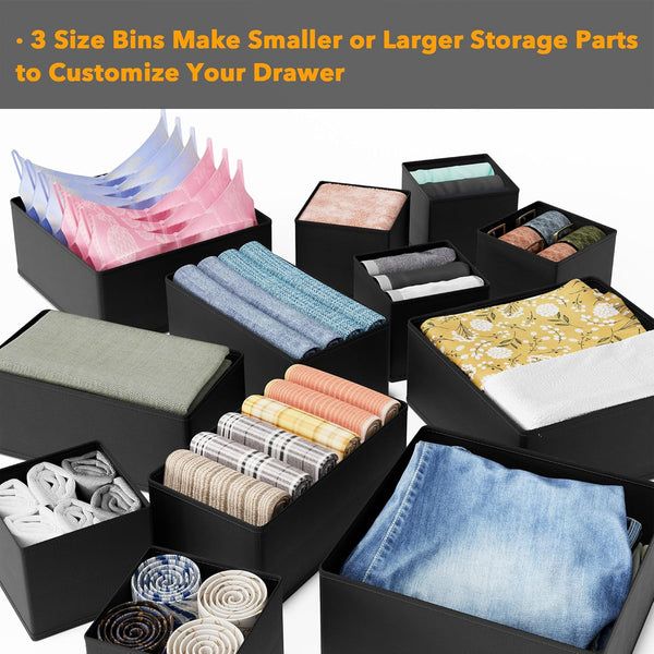 12-pack drawer organizer for nursery, closet, and storage dividers
