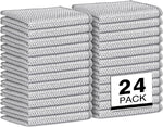 AIDEA Non Scratch Wire Dishcloth 24PK, Wire Dishwashing Rag for Wet and Dry, Dish Cloths for Washing Dishes, Cleaning Pads Steel Scrubber for Cookware, Sinks, Dishes, Stove Tops, 7"×8"
