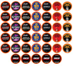 Variety Pack of 40 High Caffeine Coffee Pods for Keurig K Cup Brewers