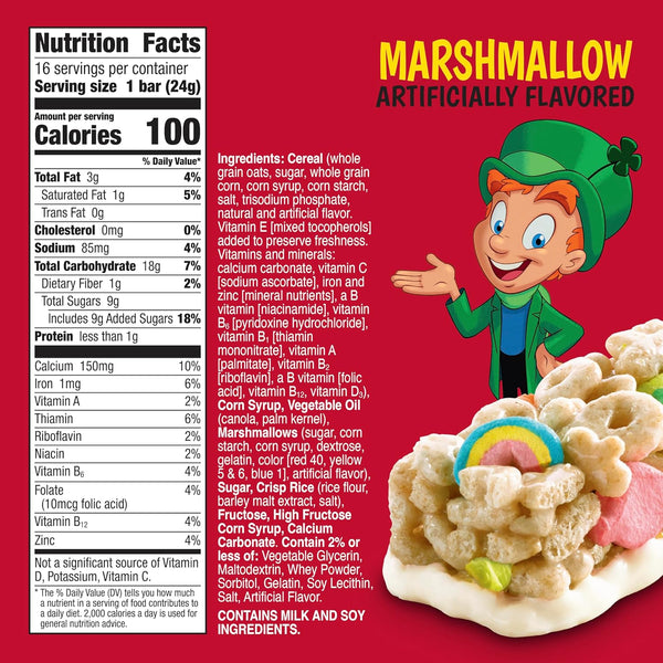 Lucky Charms Cereal Bars, 16 Count, 13.6 oz Value Pack