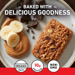 CLIF BAR Energy Protein Bars 10 Pack with Organic Oats and Dark Chocolate
