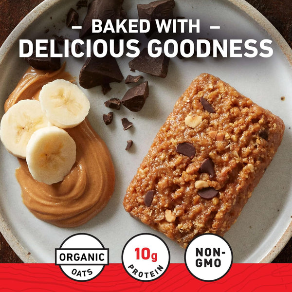 CLIF BAR Energy Protein Bars 10 Pack with Organic Oats and Dark Chocolate