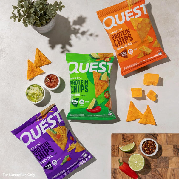 Quest Nutrition Tortilla Style Protein Chips Variety Pack, 12 Count, 1.1 oz, Low Carb, High Protein, Gluten Free