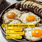 Lodge L9OG3 Cast Iron Round Griddle, Pre-Seasoned, 10.5-inch - Made in USA, Compatible with Stovetop, Oven, Grill & Campfire