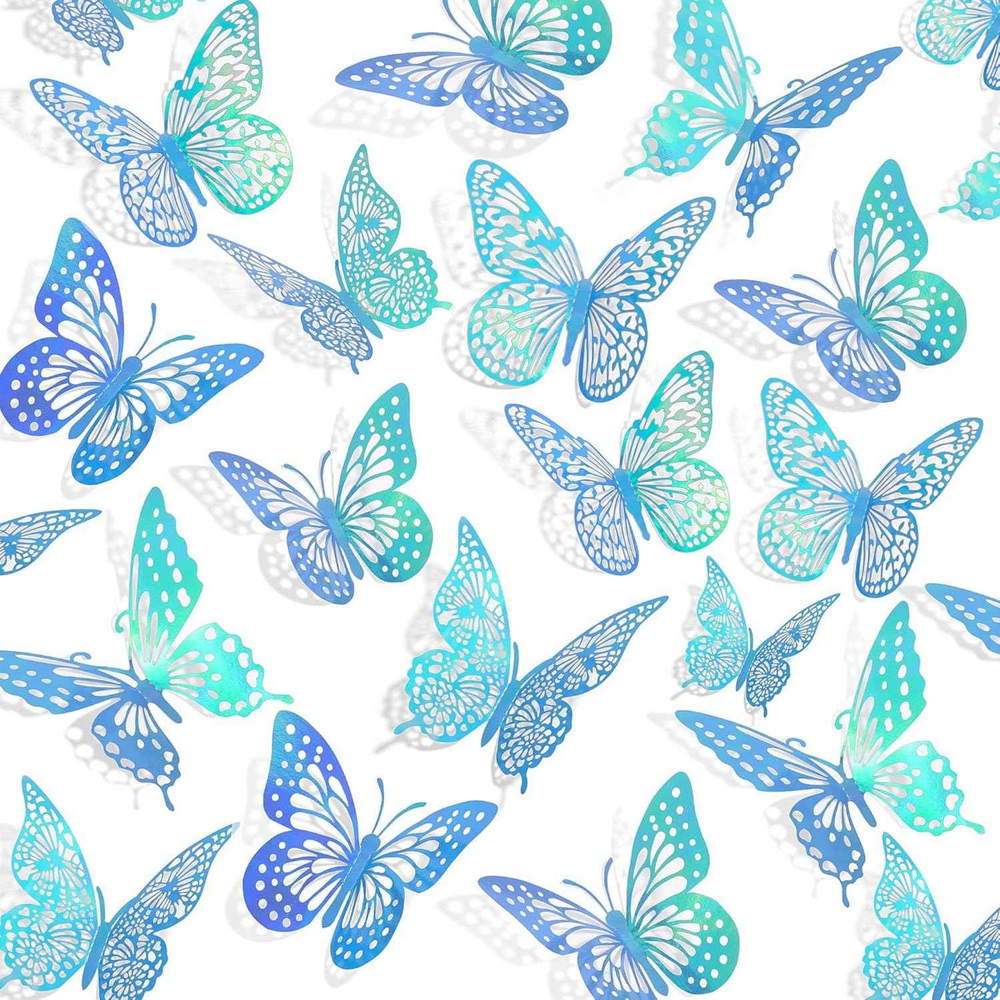 SAOROPEB 3D Butterfly Wall Decor - 48 Pcs, 4 Styles, 3 Sizes, Gold Butterfly Decorations for Birthday & Party Celebrations, Removable Stickers