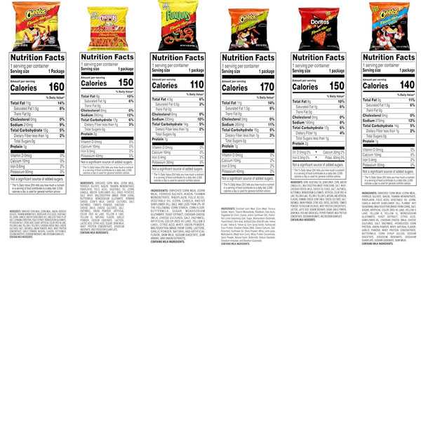Frito-Lay Flamin' Hot Mix Variety Pack, 40 Single Serve Bags, 3.34 Pounds, Packaging May Vary