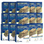 Vegan seaweed snack bars with nuts and seeds, baked without oils, crispy and flavorful