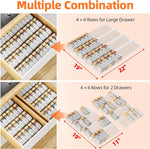 MUDEELA Clear Spice Drawer Organizer for Kitchen Storage
