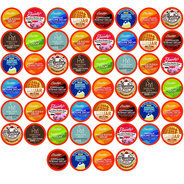 Coffee Pod Variety Packs Flavored Sampler Assorted Compatible with 2.0 K-Cup Brewers Variety Pack 52 Count
