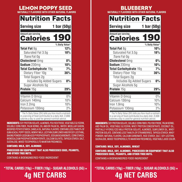 Atkins Soft Baked High Protein Bars, 12 pack, 2g sugar, 4g net carbs, 15g protein