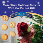 Royal Dansk Danish Butter Cookies, assorted Christmas gift tin, 24 oz, premium quality, reusable tin