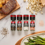 McCormick grinder essentials variety pack non gmo 6.47 oz, varieties include black peppercorn, himalayan pink salt, peppercorn medley & sea salt
