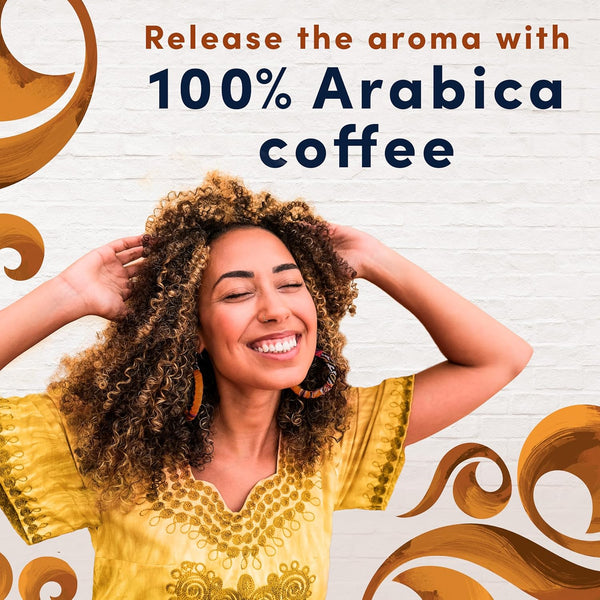 Gevalia Frothy Artificially Flavored Caramel Macchiato Espresso Style K-Cup Coffee Pods & Froth Packets Kit