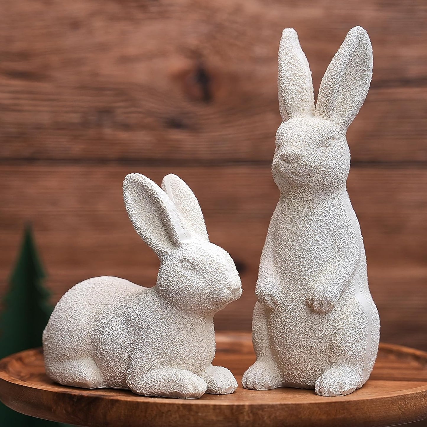 Resin Gold Bunny Decor Rabbit Figurines, Small Easter Bunny Figurine Set of 3, Easter Rabbit Statues for Spring Tabletop Decor
