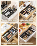 25 PCS Plastic Drawer Organizers Set for Makeup and Desk Drawers
