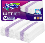 Swiffer WetJet hardwood floor cleaner spray mop pads with absorb + lock strip, 24 count