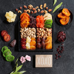 Dried Fruit and Nut Gift Basket Arrangement Platter for Snacking