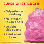 glad tall kitchen trash bags 13 gallon maxstrength cherry blossom scent garbage bags with drawstring 90 count for everyday household use