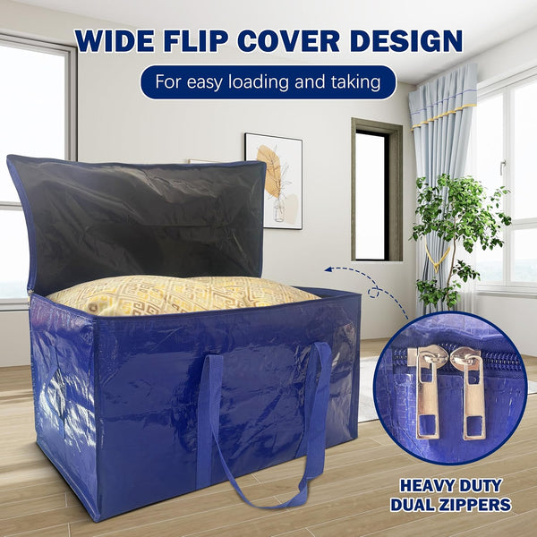 Extra Heavy Duty Large Moving Bags with Strong Zipper & Carrying Handles