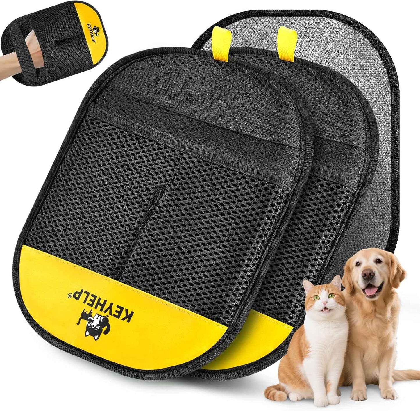 Pet Hair Removal Glove for Dogs & Cats, Newly Upgraded Reusable Electrostatic Pet Hair Gloves, Pet Hair Remover Tool for Clothing, Couch, Carpet, Car Seat