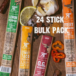 Righteous Felon Variety Meat Sticks, 24 Count, Individually Wrapped, Jerky Variety Pack
