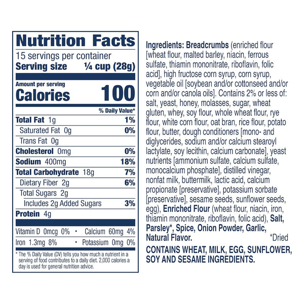 Progresso Italian-Style Bread Crumbs - 15 oz, Versatile Cooking Ingredient