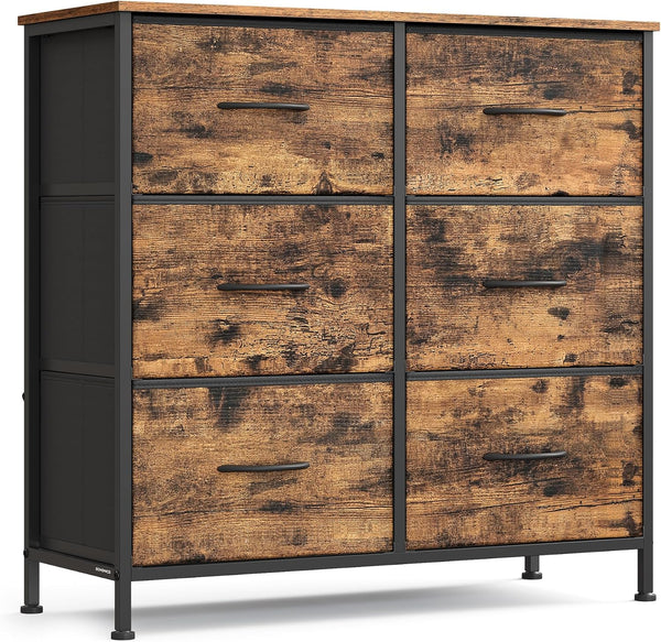SONGMICS Dresser for Bedroom Storage Unit with 8 Non-Woven Fabric Drawers