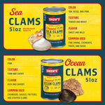 snow's ocean chopped clams can, 51 oz can, 7g protein, gluten free, no msg, 99% fat free, keto friendly