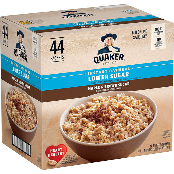 Quaker Instant Oatmeal, Original, Individual Packets, 0.98 Ounce , 48 Count (Pack of 1 )