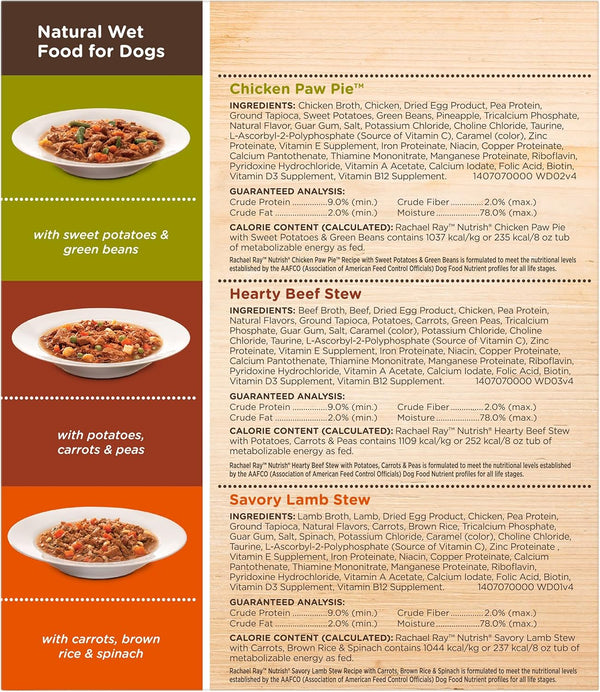 rachael-ray-nutrish-premium-natural-wet-dog-food-savory-favorites-variety-pack-8-ounce-tub-pack-of-6