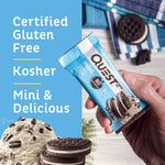 Quest Nutrition Mini Cookies & Cream Protein Bars, 14 Count, Gluten Free