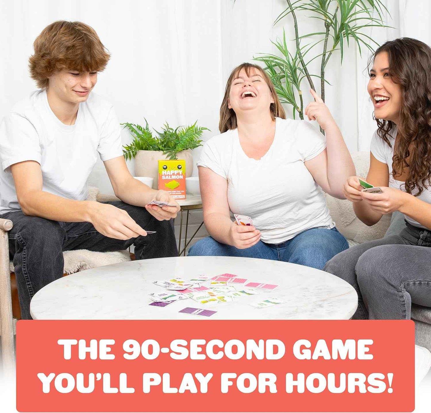 Exploding Kittens Happy Salmon 3-8 Players - Ages 6+ - 90 Second Rounds - Easy to Learn Quick Matching Card Game - Party Game, Family Game Night, Kid and Adult Card Game