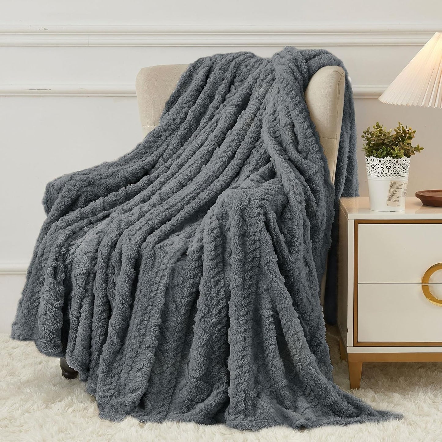 Aganear Fleece Throw Blanket - Cozy Soft Lightweight Fuzzy Throw Blanket for Women Portable Throw Blankets for Couch, Warm Present for Birthday, Christmas, Halloween, Housewarming(50"x60", Khaki) - Rayz Mart