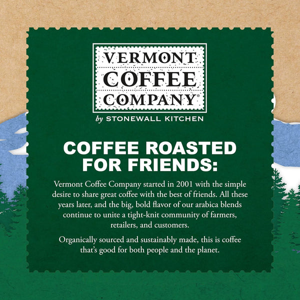 Vermont Coffee Company Organic Medium Roast Single-Serve Compostable Coffee Pods for Keurig