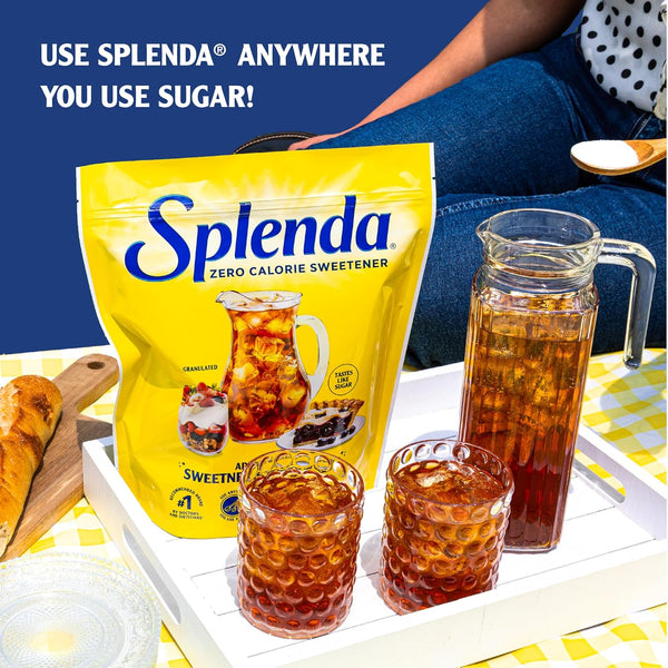 SPLENDA Zero Calorie Granulated Sugar Substitute, Resealable Twin Pack Bags, 25.22 Ounce, Keto and Diabetic Friendly
