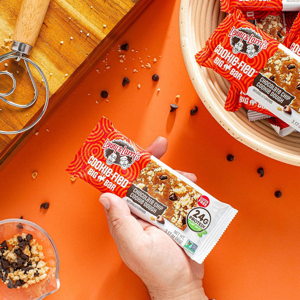 Lenny & Larry's Cookie-fied BIG BAR - Chocolate Chip Cookie Dough Vegan Protein Bars