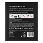 HommeFace men's 5ct hydrogel facial mask set with hyaluronic acid and peptides for hydrating and anti-aging skincare