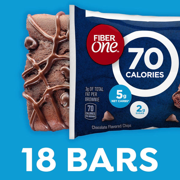 Fiber One 70 Calorie Brownies Chocolate Fudge Snack Bars Mega Pack 18 Ct 16 oz