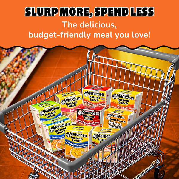 Maruchan Instant Lunch Ramen Noodles, Chicken Flavor - Japanese-Style Instant Noodle Soup, Ready in 3 Minutes