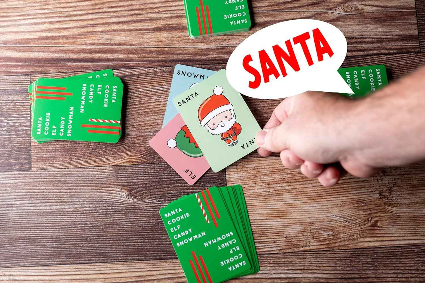 Santa Cookie Elf Candy Snowman Christmas Edition Holiday Card Game by Taco Cat Goat Cheese Pizza | Great for Stockings and White Elephant Gift | Fun for Kids, Teens, Adults, and Families | 2-8 Players