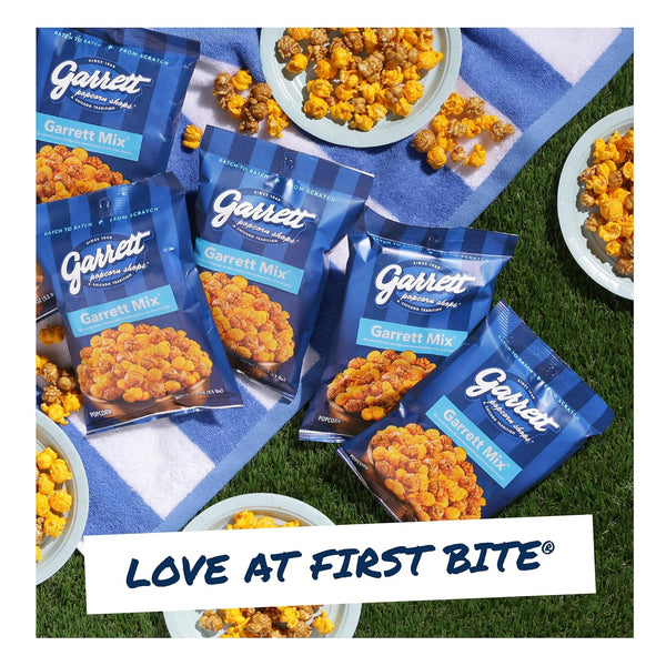 Garrett Popcorn Mix, Cheese and Caramel Popcorn, Gluten Free, 1.9 Ounce Bags, Pack of 12
