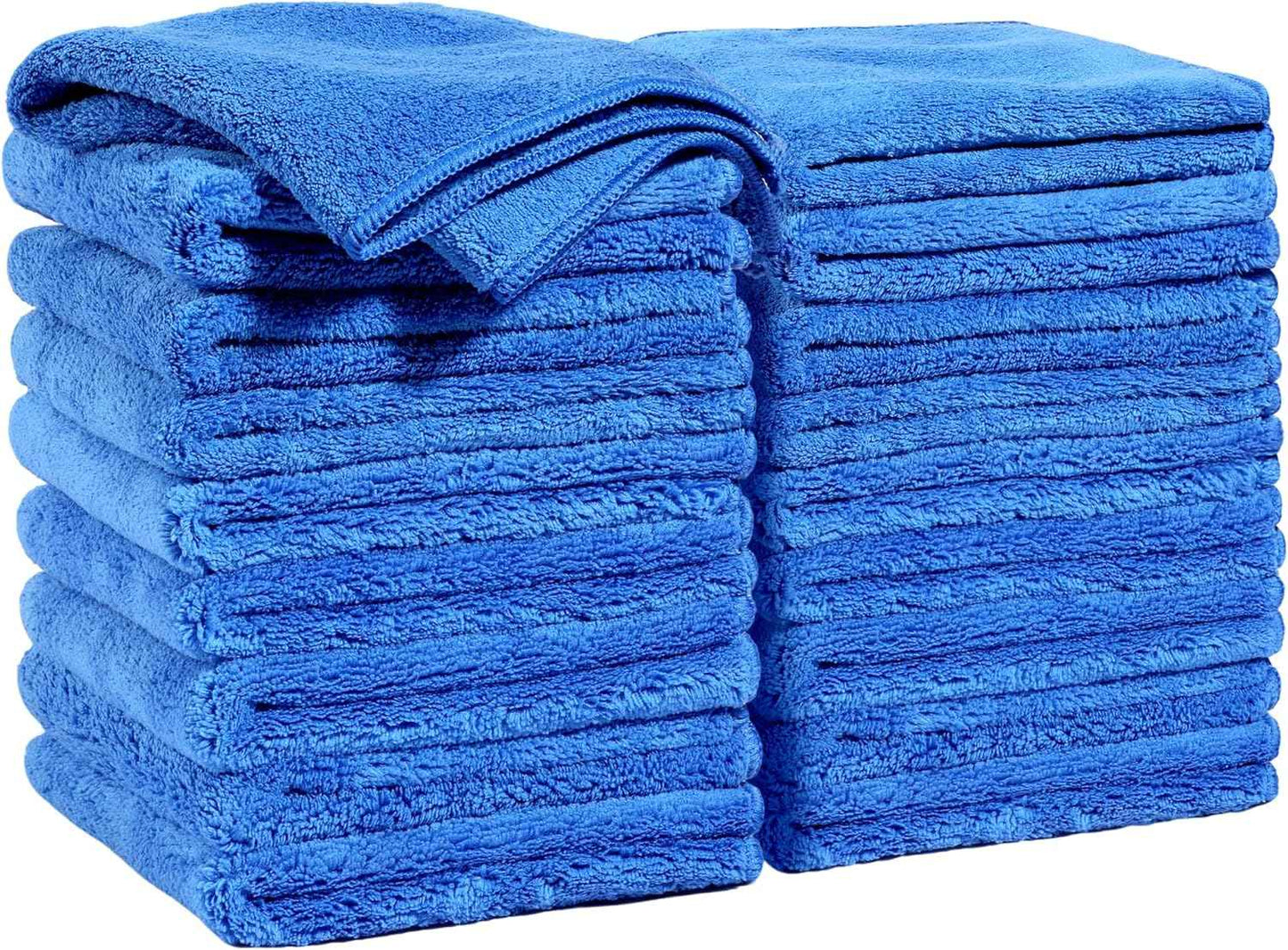 JOYMOOP 18 Pack Microfiber Cleaning Cloth, Kitchen Towels for Dish Drying Washing, Absorbent Streak Free Lint Free Rags for Cleaning, Reusable and Washable Towels - 10" x 10"