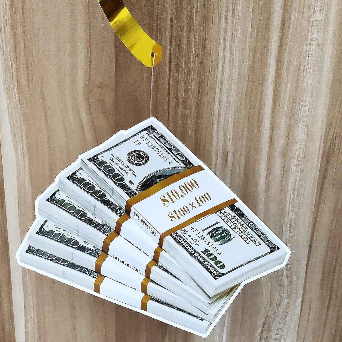 Gold Money Theme Hanging Decoration Dollar Bill Signs Hanging Swirls Money Bag Currency Symbol for Birthdays Casino Weddings Bachelorette Retirement Anniversary Graduations Party Supplies