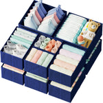 12-piece drawer organizer set for nursery, bedroom, and closet storage
